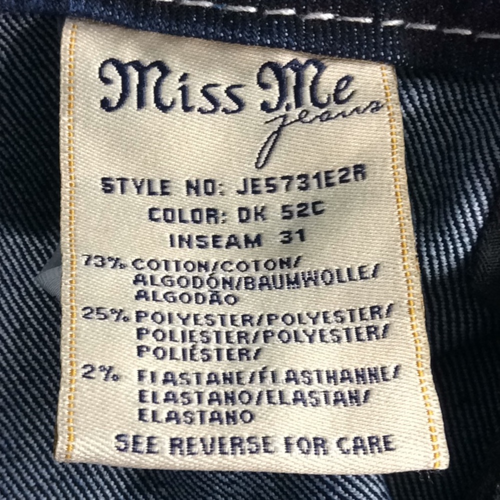 Miss Me Embellished Easy Boot Jeans 30 #JE5731E2R - Picture 8 of 8